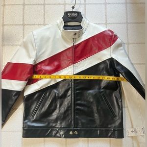 NWT Vintage Wilson’s Leather Large “Maxima” Red white and black leather jacket